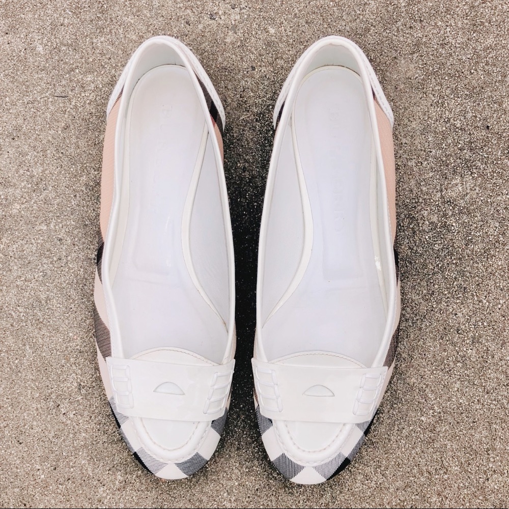 Burberry Nova Plaid Ballet Loafer Shoes